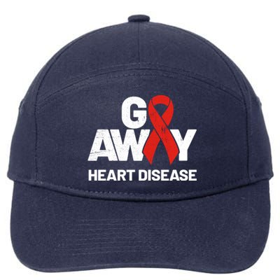 Red Awareness Month Funny Gift And Heart Disease Funny Gift 7-Panel Snapback Hat