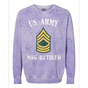 Retired Army Master Sergeant Military Veteran Colorblast Crewneck Sweatshirt