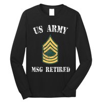 Retired Army Master Sergeant Military Veteran Long Sleeve Shirt