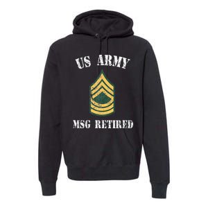 Retired Army Master Sergeant Military Veteran Premium Hoodie