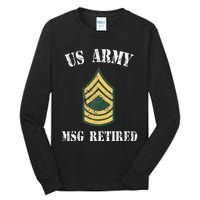 Retired Army Master Sergeant Military Veteran Tall Long Sleeve T-Shirt