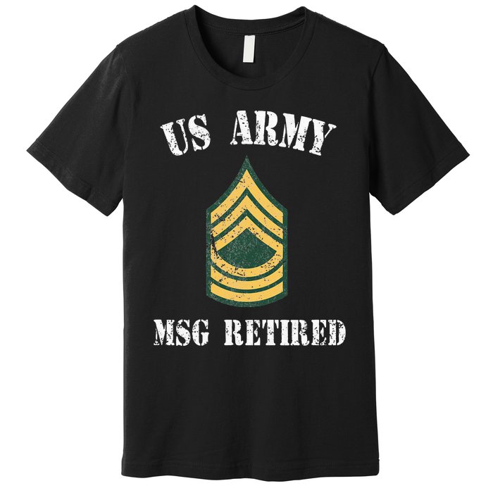 Retired Army Master Sergeant Military Veteran Premium T-Shirt