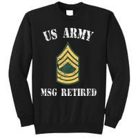 Retired Army Master Sergeant Military Veteran Tall Sweatshirt