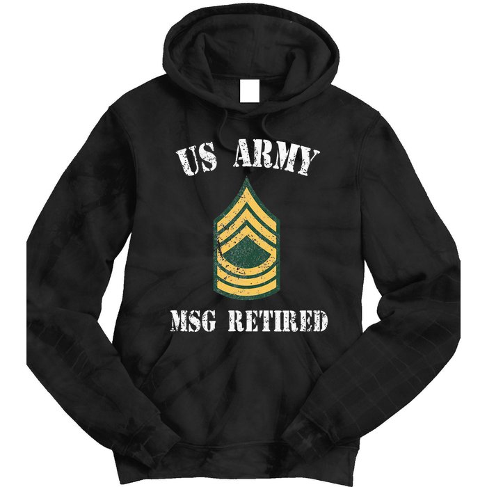 Retired Army Master Sergeant Military Veteran Tie Dye Hoodie