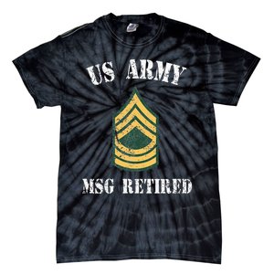 Retired Army Master Sergeant Military Veteran Tie-Dye T-Shirt