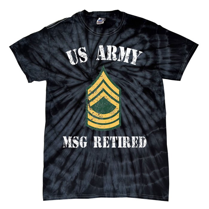 Retired Army Master Sergeant Military Veteran Tie-Dye T-Shirt