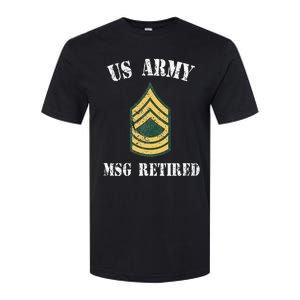 Retired Army Master Sergeant Military Veteran Softstyle CVC T-Shirt