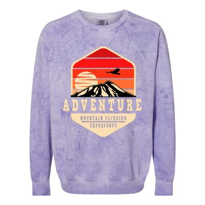 Retro Adventure Mountain Colorblast Crewneck Sweatshirt