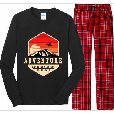 Retro Adventure Mountain Long Sleeve Pajama Set