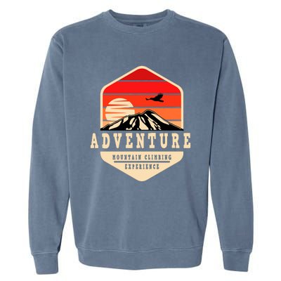 Retro Adventure Mountain Garment-Dyed Sweatshirt