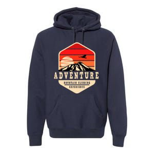 Retro Adventure Mountain Premium Hoodie