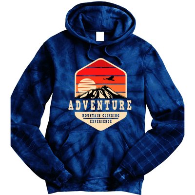 Retro Adventure Mountain Tie Dye Hoodie