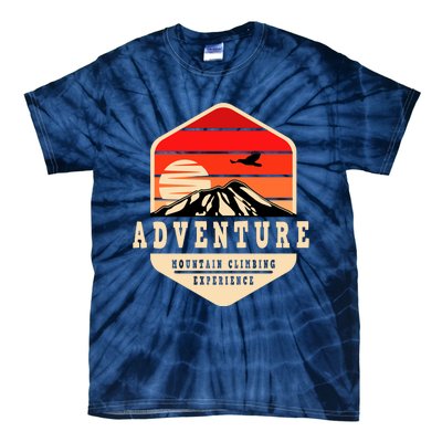 Retro Adventure Mountain Tie-Dye T-Shirt