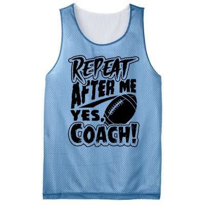 Repeat After Me Yes Coach Funny American Football Gift Mesh Reversible Basketball Jersey Tank