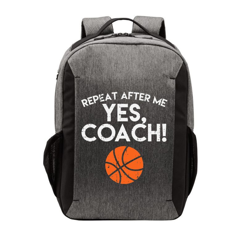 Repeat After Me Yes Coach Basketball Funny Sports Vector Backpack