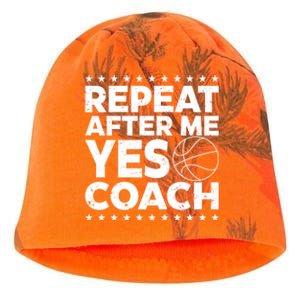 Repeat After Me Yes Coach Basketball Funny Sport Coaching Gift Kati - Camo Knit Beanie