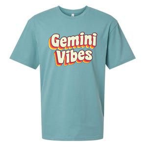 Retro Astrology May Or June Birthday Zodiac Sign Gemini Sueded Cloud Jersey T-Shirt