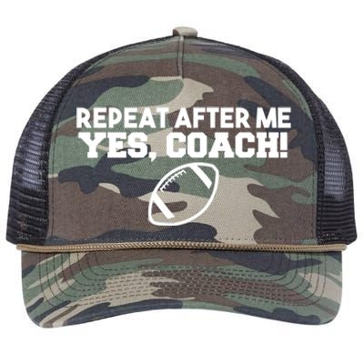 Repeat After Me Yes Coach American Football Retro Rope Trucker Hat Cap