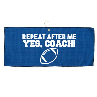 Repeat After Me Yes Coach American Football Large Microfiber Waffle Golf Towel