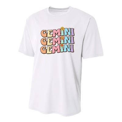 Retro Astrology May or June birthday Zodiac sign Gemini Youth Performance Sprint T-Shirt