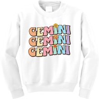 Retro Astrology May or June birthday Zodiac sign Gemini Kids Sweatshirt