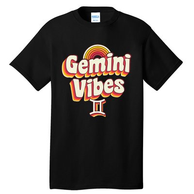 Retro Astrology May or June birthday Zodiac sign Gemini Tall T-Shirt