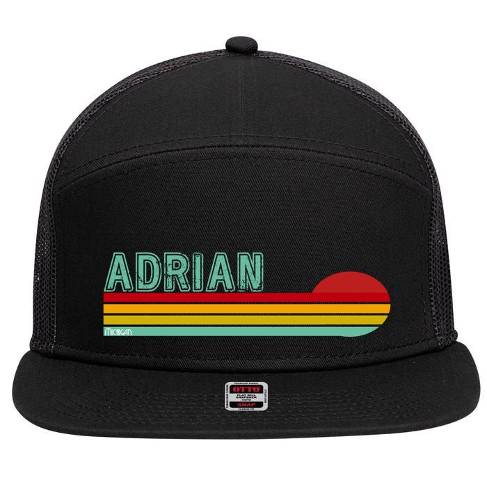 Retro Adrian Michigan 7 Panel Mesh Trucker Snapback Hat