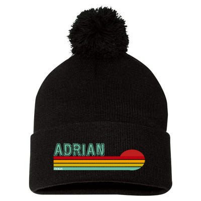 Retro Adrian Michigan Pom Pom 12in Knit Beanie