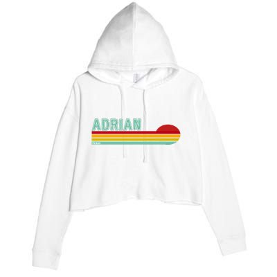 Retro Adrian Michigan Crop Fleece Hoodie