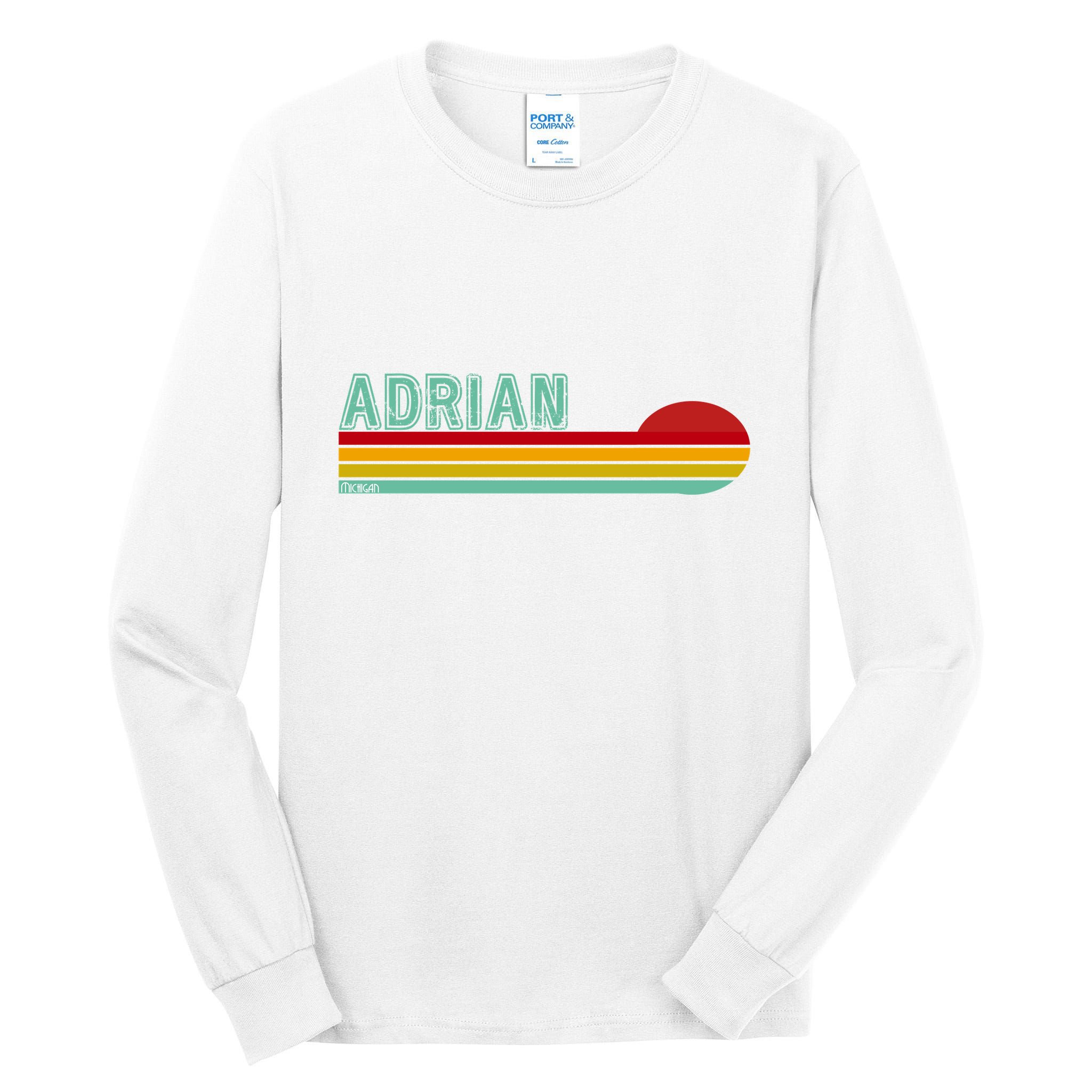 Retro Adrian Michigan Tall Long Sleeve T-Shirt