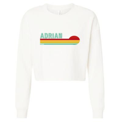 Retro Adrian Michigan Cropped Pullover Crew