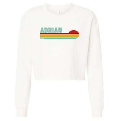 Retro Adrian Michigan Cropped Pullover Crew