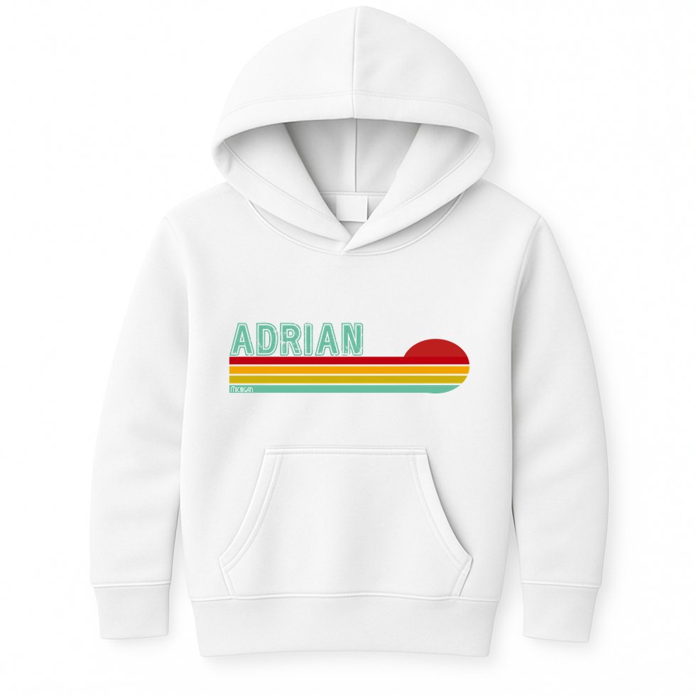 Retro Adrian Michigan Kids Hoodie