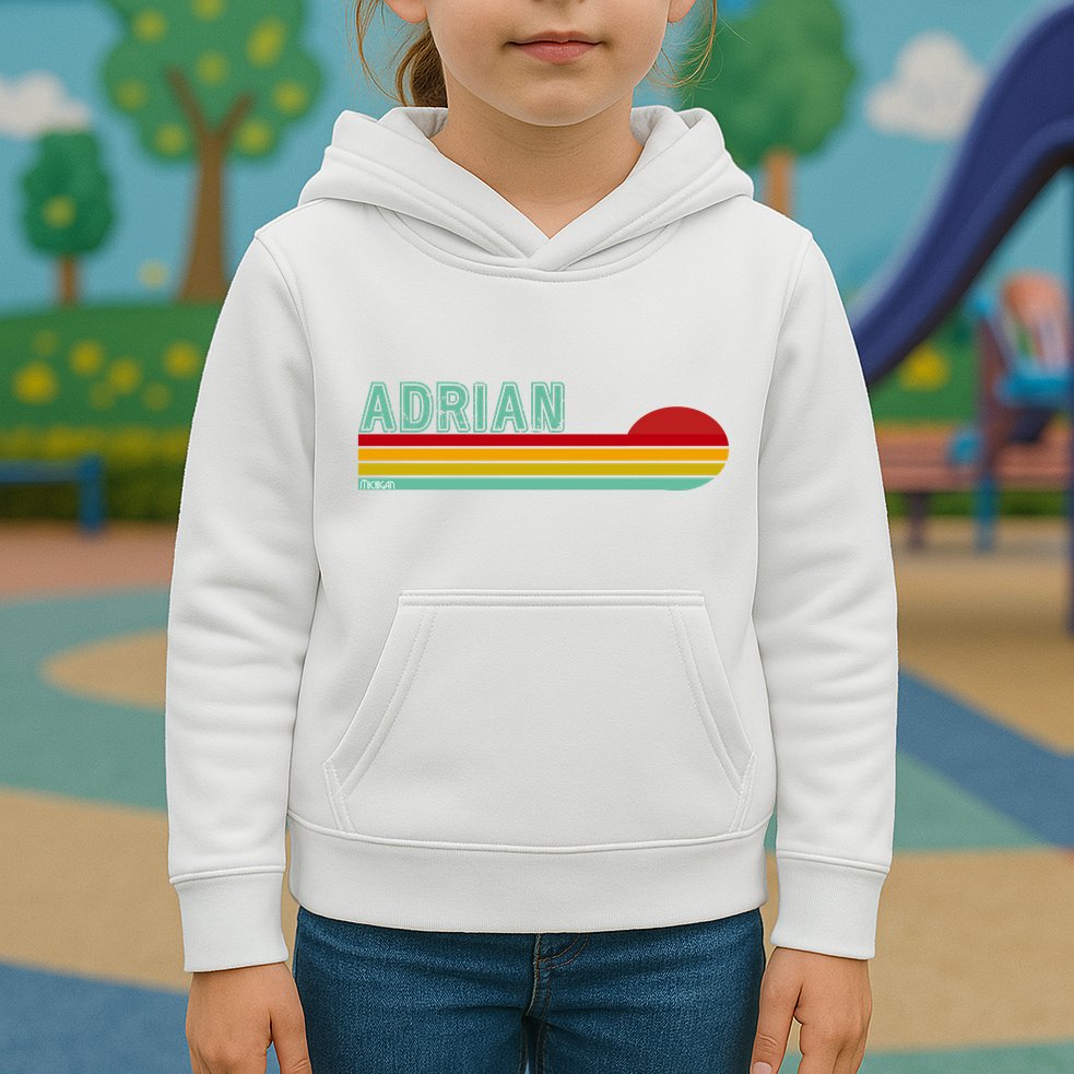 Retro Adrian Michigan Kids Hoodie