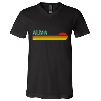 Retro Alma Michigan V-Neck T-Shirt