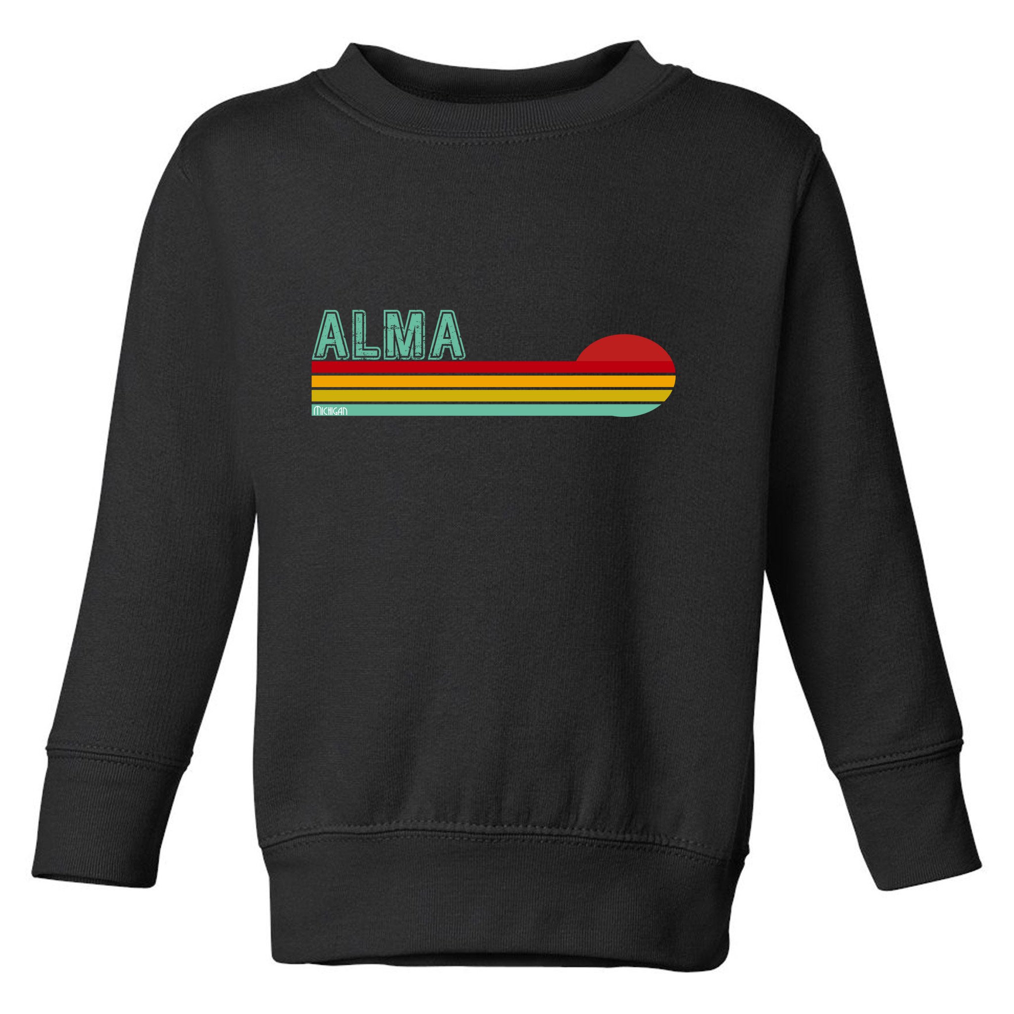 Retro Alma Michigan Toddler Sweatshirt