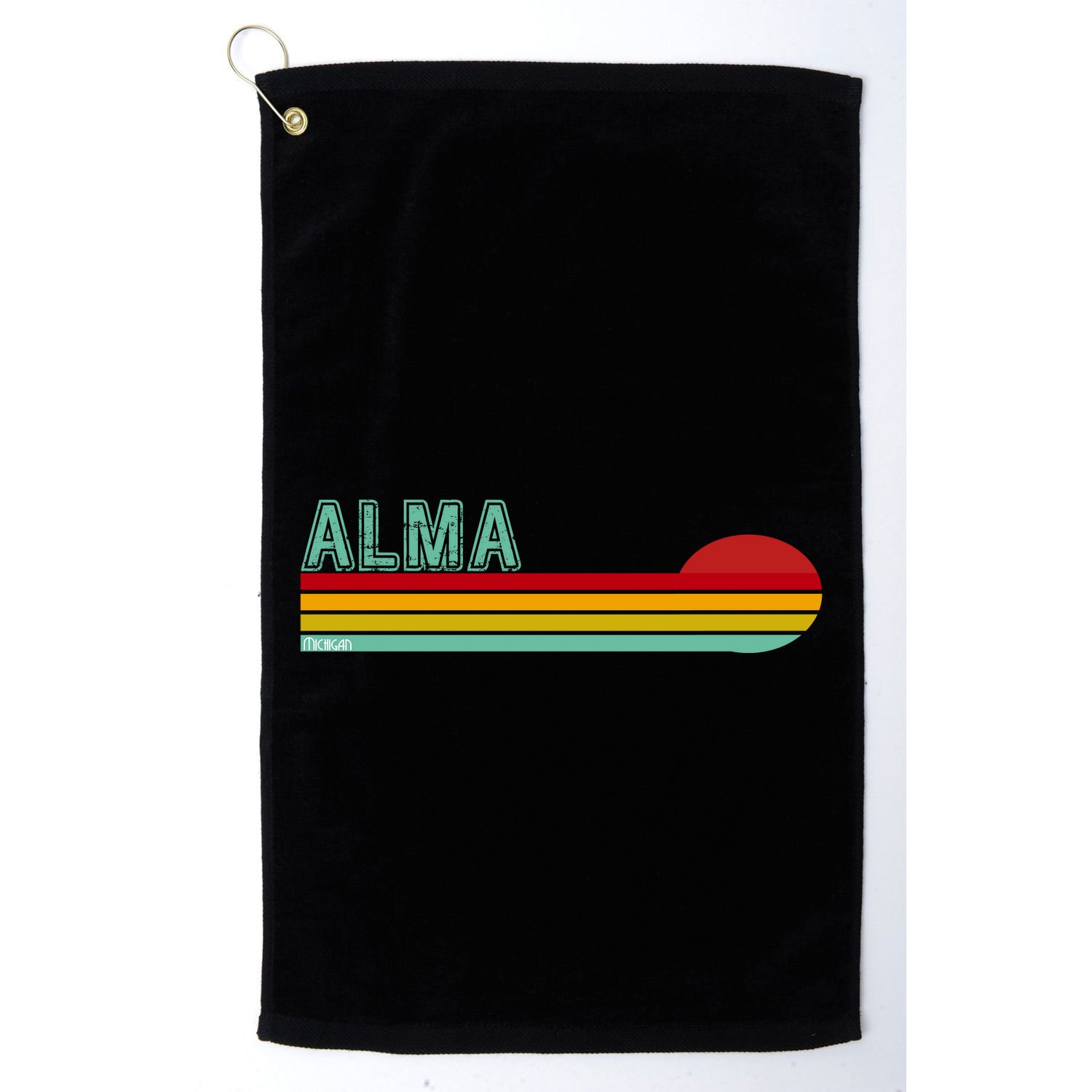 Retro Alma Michigan Golf Towel