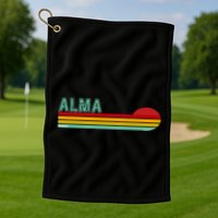 Retro Alma Michigan Golf Towel
