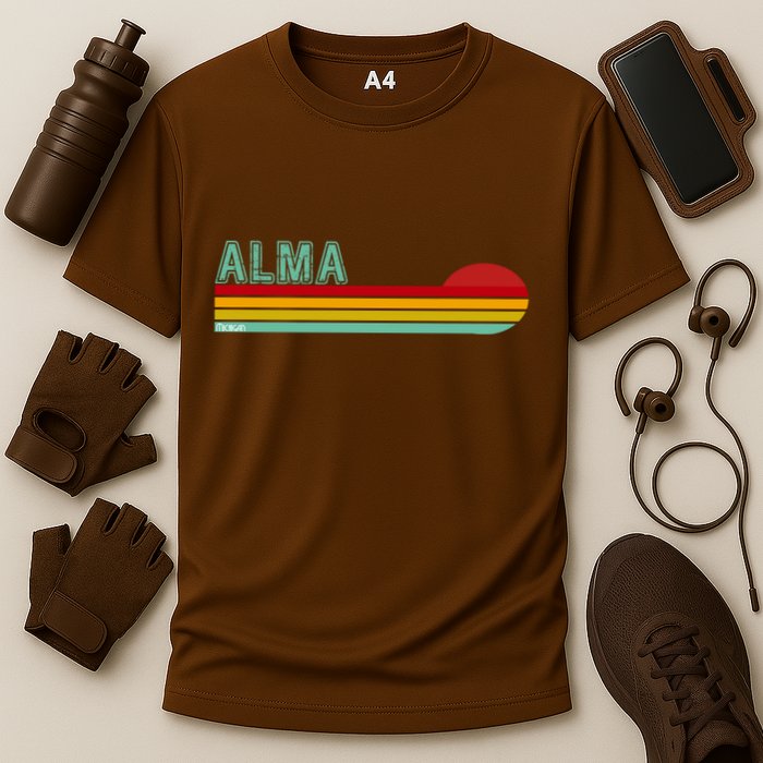Retro Alma Michigan Cooling Performance Crew T-Shirt