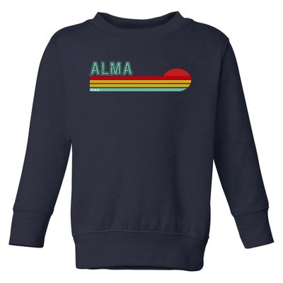 Retro Alma Michigan Toddler Sweatshirt