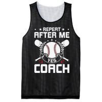 Repeat After Me Yes Coach Baseball Funny Sport Mesh Reversible Basketball Jersey Tank