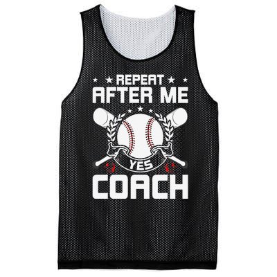 Repeat After Me Yes Coach Baseball Funny Sport Mesh Reversible Basketball Jersey Tank