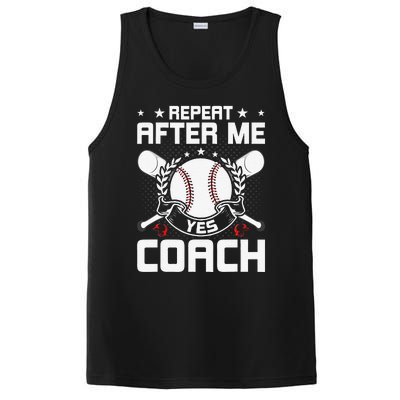 Repeat After Me Yes Coach Baseball Funny Sport PosiCharge Competitor Tank