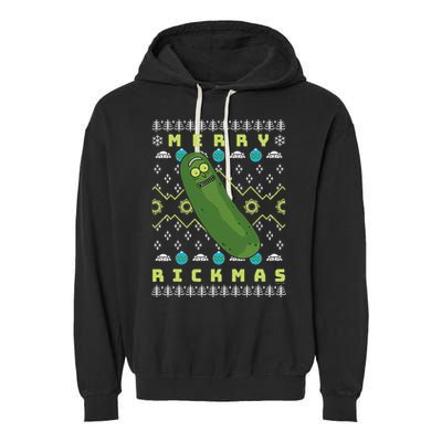 Rick and Morty Merry Pickle Rickmas Ugly Christmas  Garment-Dyed Fleece Hoodie