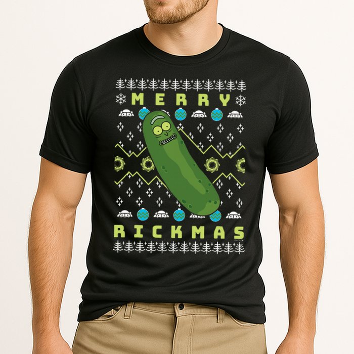 Rick and Morty Merry Pickle Rickmas Ugly Christmas  Cooling Performance Crew T-Shirt