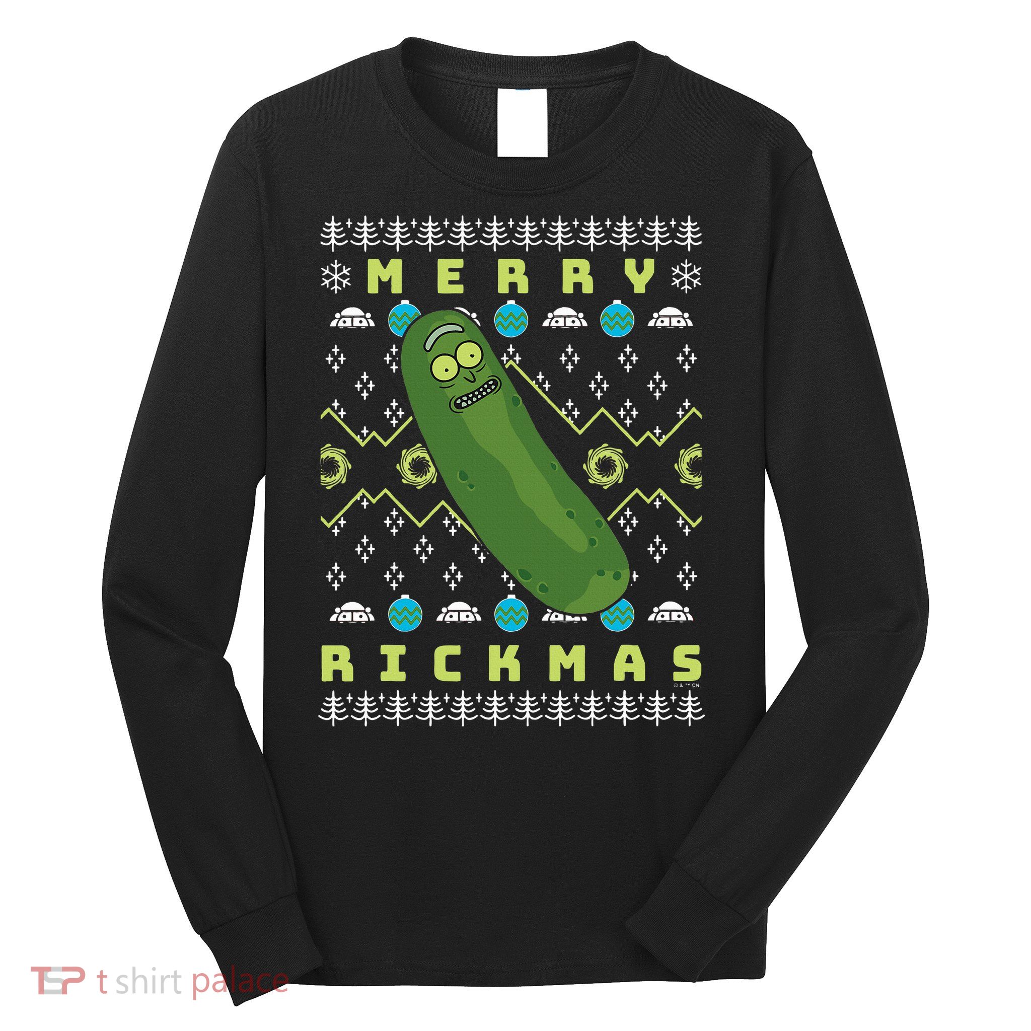 Rick and Morty Merry Pickle Rickmas Ugly Christmas  Long Sleeve Shirt