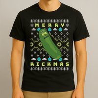 Rick and Morty Merry Pickle Rickmas Ugly Christmas  T-Shirt