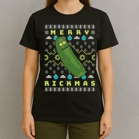 Rick and Morty Merry Pickle Rickmas Ugly Christmas  T-Shirt
