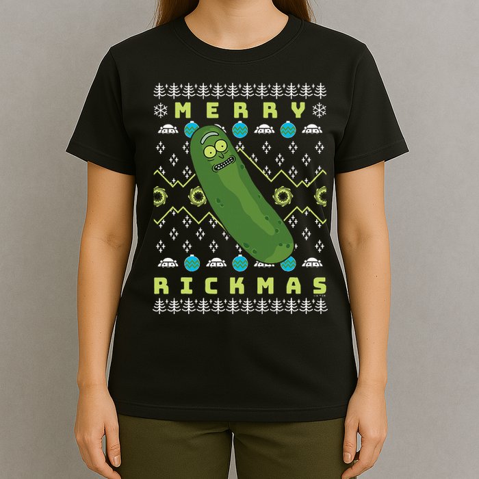 Rick and Morty Merry Pickle Rickmas Ugly Christmas  T-Shirt