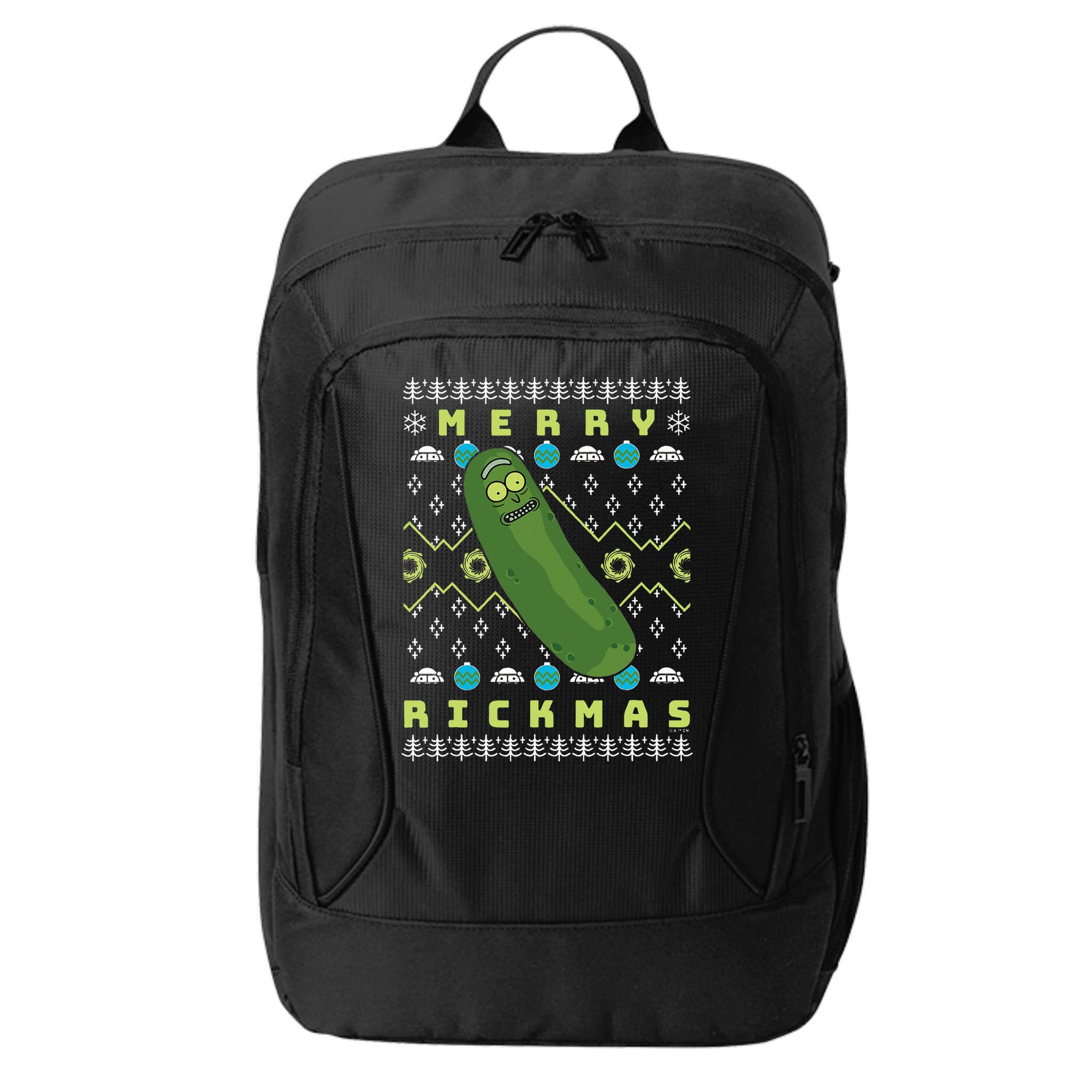 Rick and Morty Merry Pickle Rickmas Ugly Christmas  City Backpack